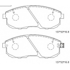 KD1710 ASIMCO Комплект тормозных колодок, дисковый тормоз