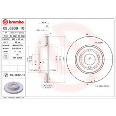 09.6839.11 BREMBO Тормозной диск