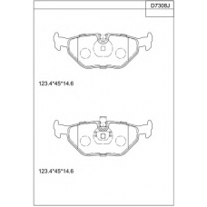 KD7308 ASIMCO Комплект тормозных колодок, дисковый тормоз