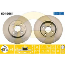 6049661 GIRLING Тормозной диск