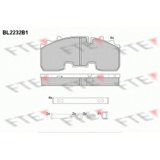 BL2232B1 FTE Комплект тормозных колодок, дисковый тормоз