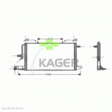 94-5003 KAGER Конденсатор, кондиционер