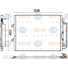 8FC 351 310-691 HELLA Конденсатор, кондиционер