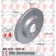 600.3224.20 ZIMMERMANN Тормозной диск