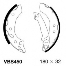 VBS450 MOTAQUIP Комплект тормозных колодок