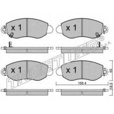 329.0 TRUSTING Комплект тормозных колодок, дисковый тормоз