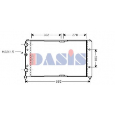 040038N AKS DASIS Радиатор, охлаждение двигателя