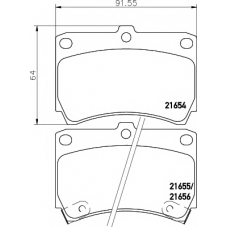 8DB 355 016-431 HELLA PAGID Комплект тормозных колодок, дисковый тормоз