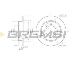 DBA886S BREMSI Тормозной диск