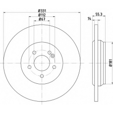 8DD 355 107-231 HELLA PAGID Тормозной диск