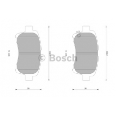 0 986 AB1 014 BOSCH Комплект тормозных колодок, дисковый тормоз