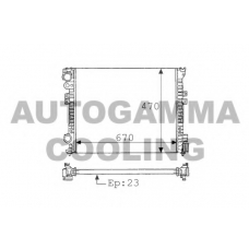 100185 AUTOGAMMA Радиатор, охлаждение двигателя