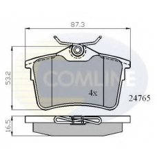 CBP01797 COMLINE Комплект тормозных колодок, дисковый тормоз