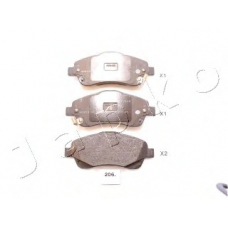 50206 JAPKO Комплект тормозных колодок, дисковый тормоз