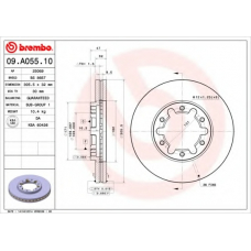09.A055.10 BREMBO Тормозной диск