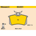 BA2051 BARUM Комплект тормозных колодок, дисковый тормоз