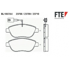 BL1857A4 FTE Комплект тормозных колодок, дисковый тормоз