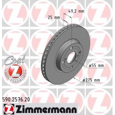 590.2576.20 ZIMMERMANN Тормозной диск