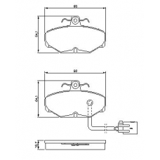 0 986 461 767 BOSCH Комплект тормозных колодок, дисковый тормоз