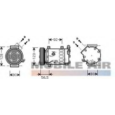 0900K242 VAN WEZEL Компрессор, кондиционер