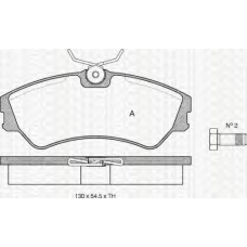 8110 29939 TRIDON Brake pads - front