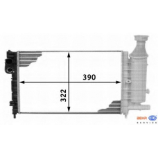 8MK 376 718-291 HELLA Радиатор, охлаждение двигателя