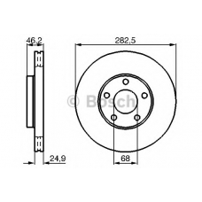 0 986 479 C81 BOSCH Тормозной диск