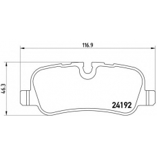 P 44 019 BREMBO Комплект тормозных колодок, дисковый тормоз