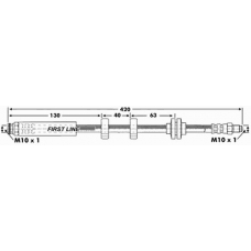 FBH6949 FIRST LINE Тормозной шланг