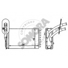 350550 SOMORA Теплообменник, отопление салона; Радиатор, охлажде