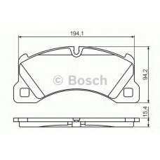 0 986 494 206 BOSCH Комплект тормозных колодок, дисковый тормоз