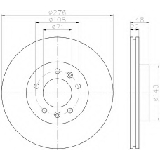 8DD 355 102-451 HELLA Тормозной диск