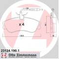 23124.190.1 ZIMMERMANN Комплект тормозных колодок, дисковый тормоз