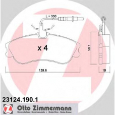 23124.190.1 ZIMMERMANN Комплект тормозных колодок, дисковый тормоз