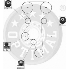 SK-1478 OPTIMAL Комплект ремня грм