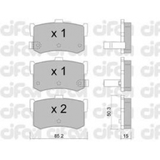 822-187-0 CIFAM Комплект тормозных колодок, дисковый тормоз