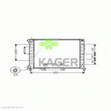 31-0052 KAGER Радиатор, охлаждение двигателя