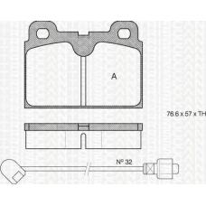 8110 32821 TRIDON Brake pads - front