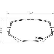 8DB 355 017-181 HELLA Комплект тормозных колодок, дисковый тормоз