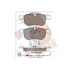 RB1335 R BRAKE Комплект тормозных колодок, дисковый тормоз