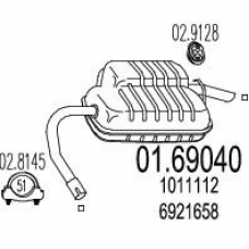 01.69040 MTS Глушитель выхлопных газов конечный