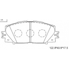 KD2764 ASIMCO Комплект тормозных колодок, дисковый тормоз