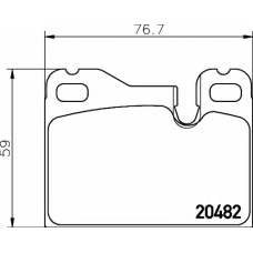 8DB 355 008-131 HELLA Комплект тормозных колодок, дисковый тормоз
