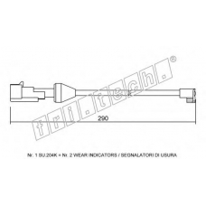 SU.204K fri.tech. Сигнализатор, износ тормозных колодок