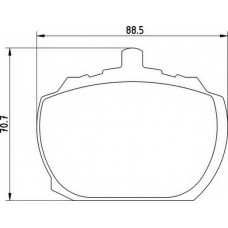 363700200571 MAGNETI MARELLI Комплект тормозных колодок, дисковый тормоз