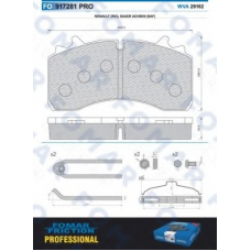 FO 917281 FOMAR ROULUNDS Комплект тормозных колодок, дисковый тормоз