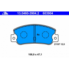 13.0460-3904.2 ATE Комплект тормозных колодок, дисковый тормоз