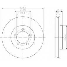 8DD 355 106-251 HELLA Тормозной диск