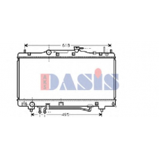 210105N AKS DASIS Радиатор, охлаждение двигателя