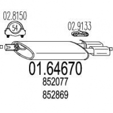 01.64670 MTS Глушитель выхлопных газов конечный